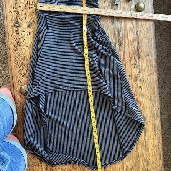 Oboe Long Black & Gray Striped Skirt ‎  Size Small - Picture 4 of 7